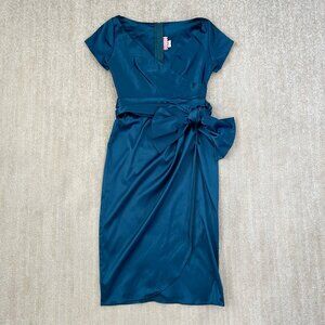 Pinup Couture Ava Faux Wrap Wiggle Midi Dress S